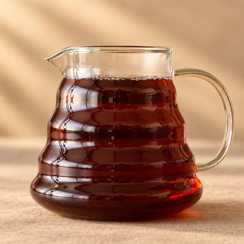 Warm-background glass teapot