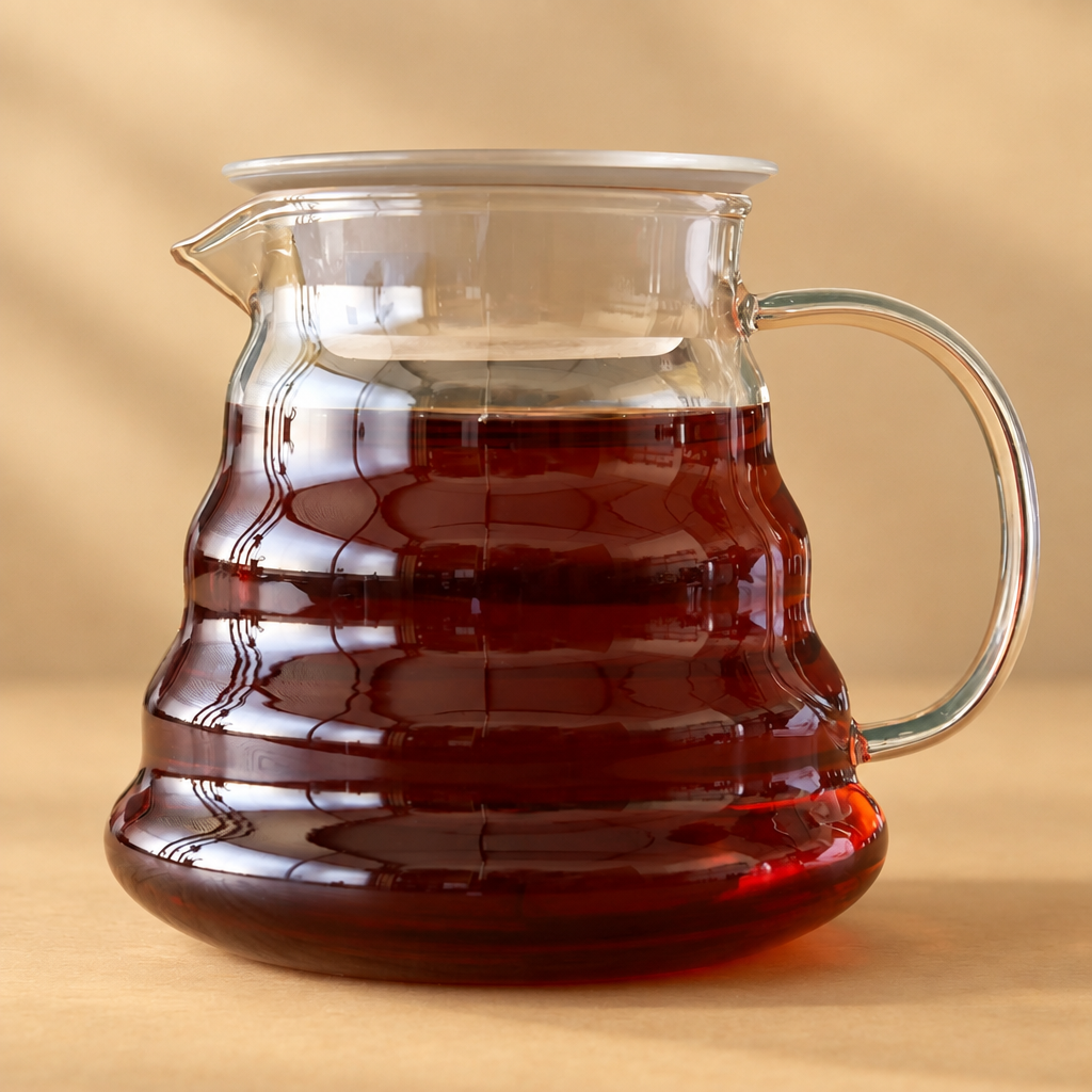 Warm-background glass teapot